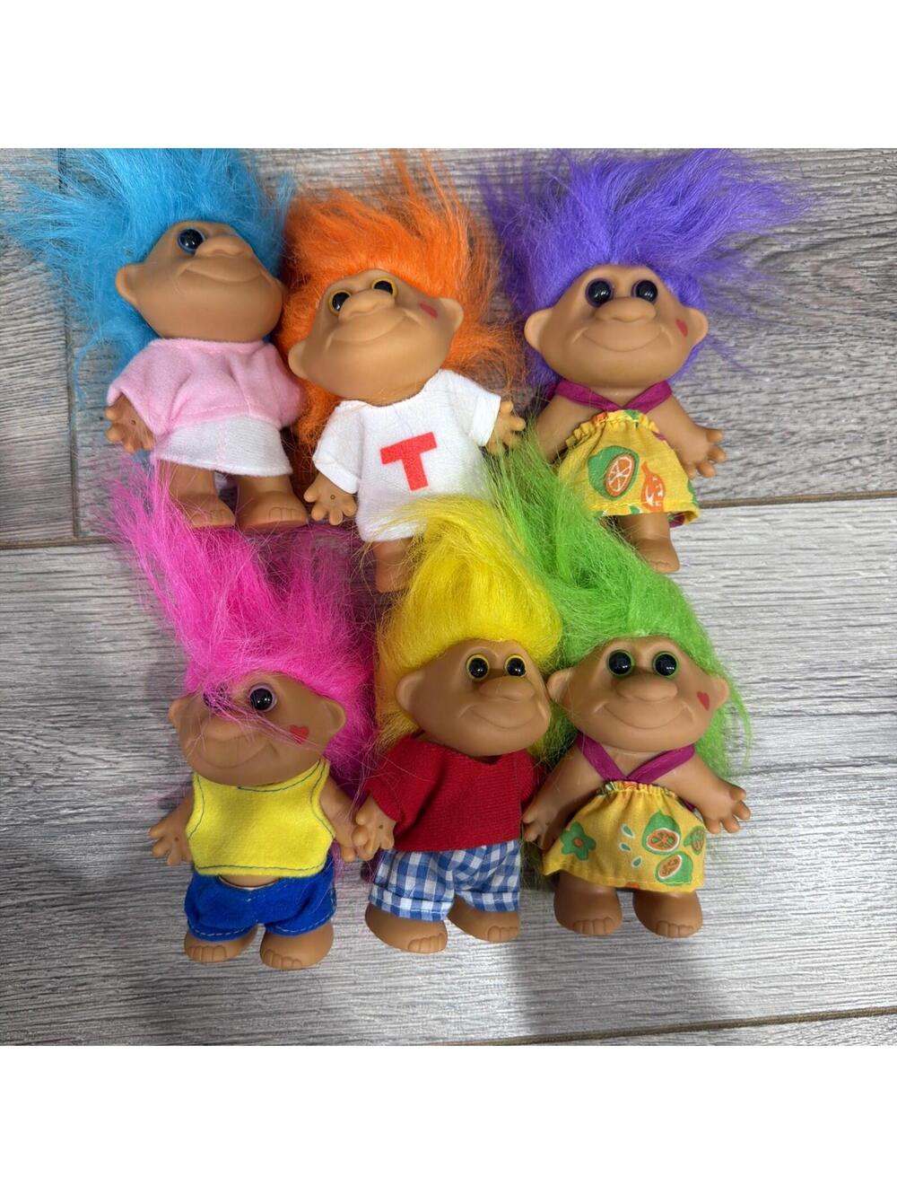VTG SWEETHEART TROLLS LOT OF 6 4.5”